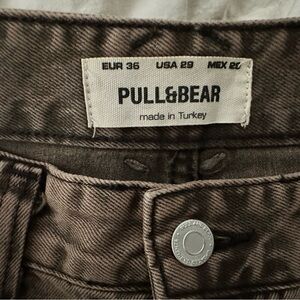 Pull&Bear Men's Brown Baggy Jeans